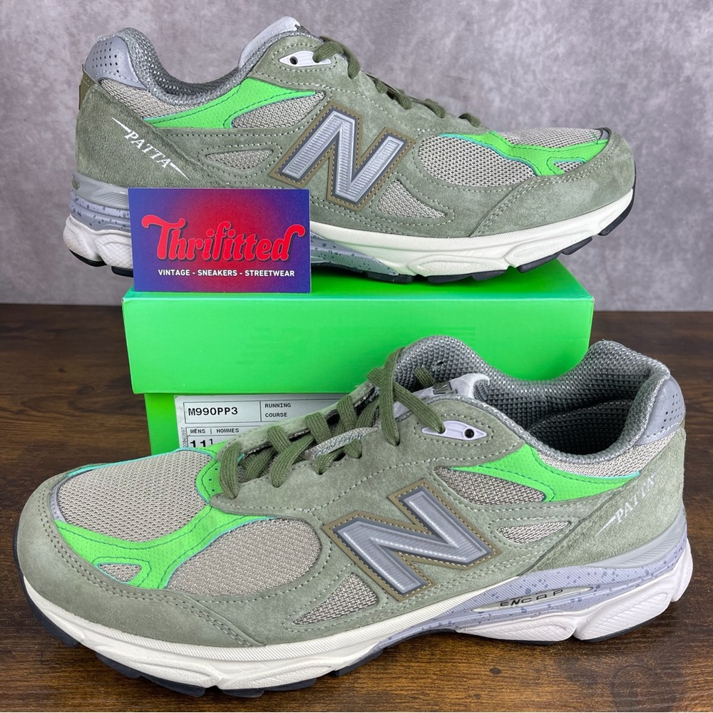 New Balance 990v3 x Patta Keep Your Family Close Green Size 11.5 M990PP3 Shoes